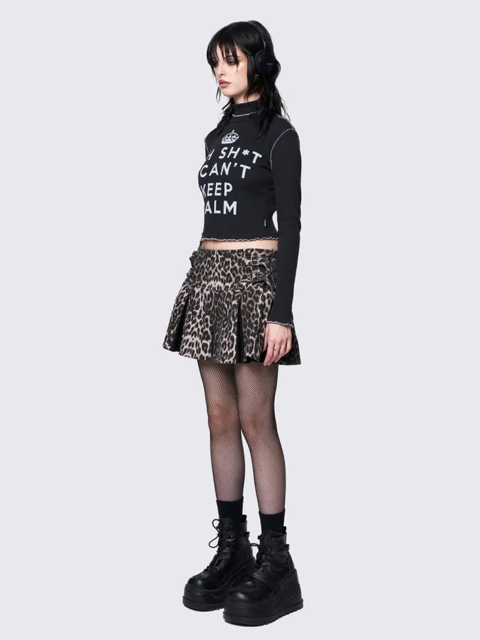 Sasha Leopard Mini Skirt Women Minga London Bottoms
