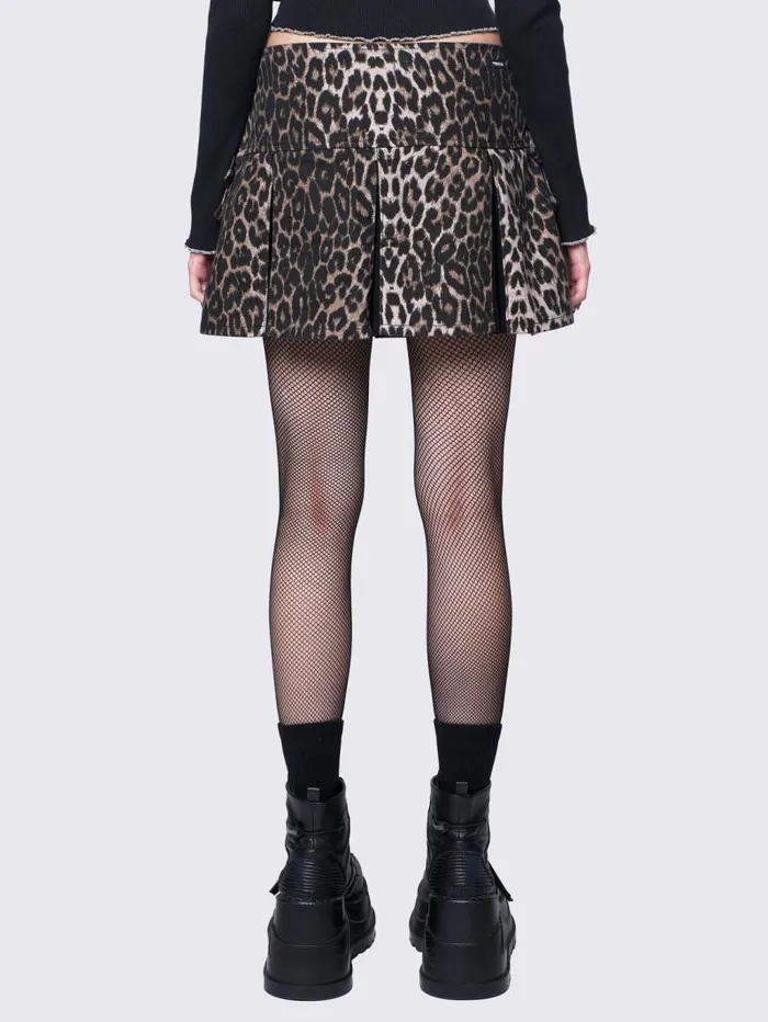 Sasha Leopard Mini Skirt Women Minga London Bottoms