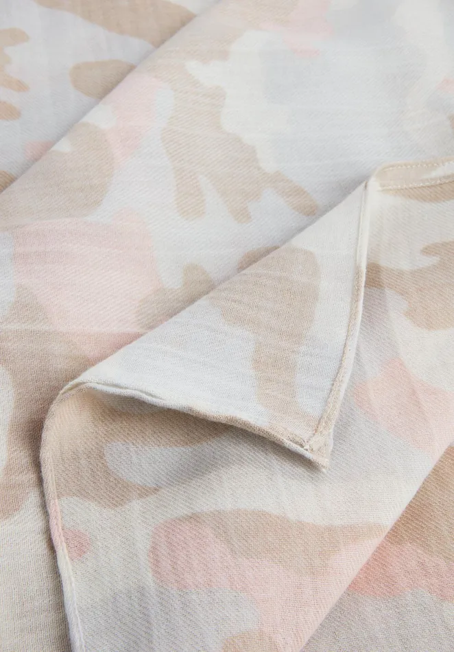 Scarves Women Hush Banten Camo Scarf Vintage Camo Natural