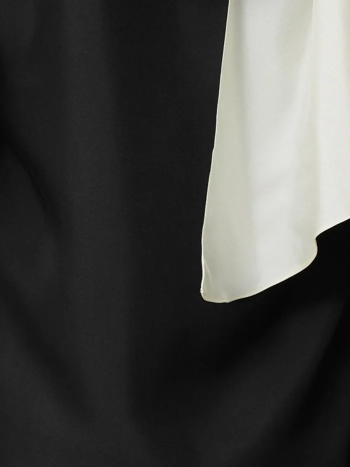 Sculptural Silk Twill Top Monochrome Women Jigsaw Shirts and Tops