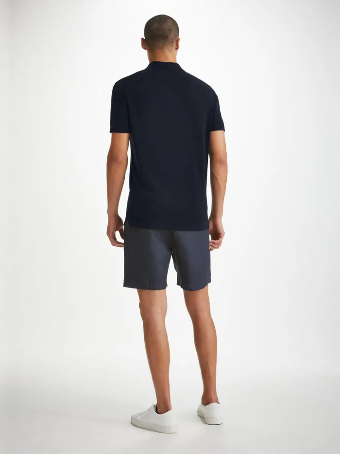 Sea Island Cotton Polo Shirts Men Derek Rose Polo Shirt Jacob Sea Island Cotton Navy