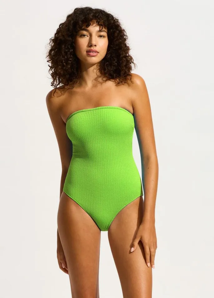 Seafolly Bandeau Women Sea Dive Bandeau One Piece 8211 Jasmine Green