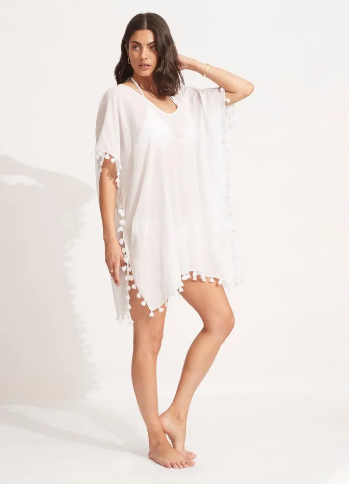 Seafolly Beach Dresses Women Amnesia Kaftan 8211 White