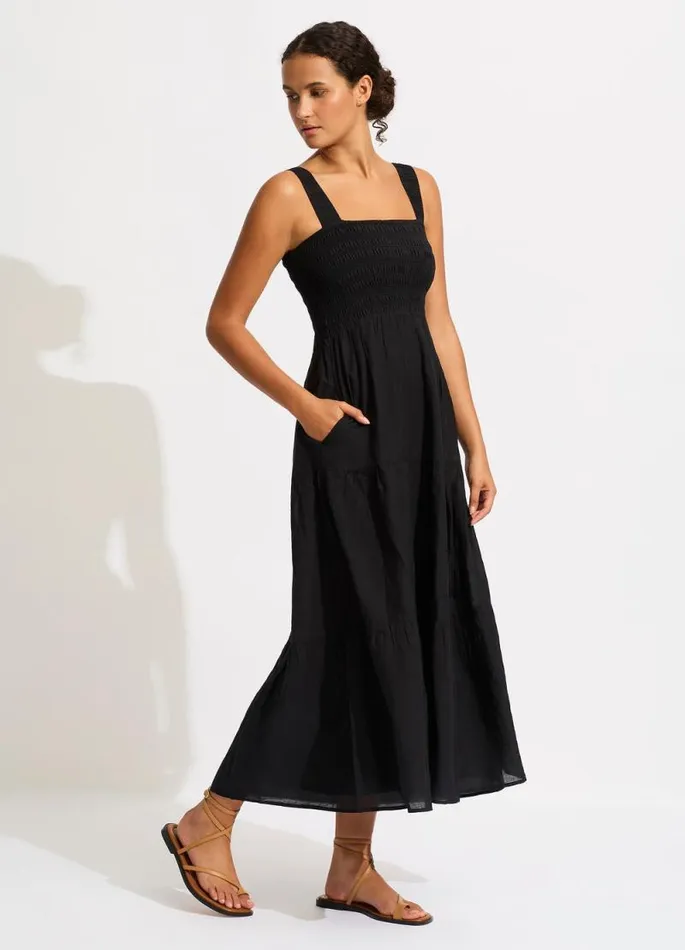 Seafolly Beach Dresses Women Faithful Midi 8211 Black