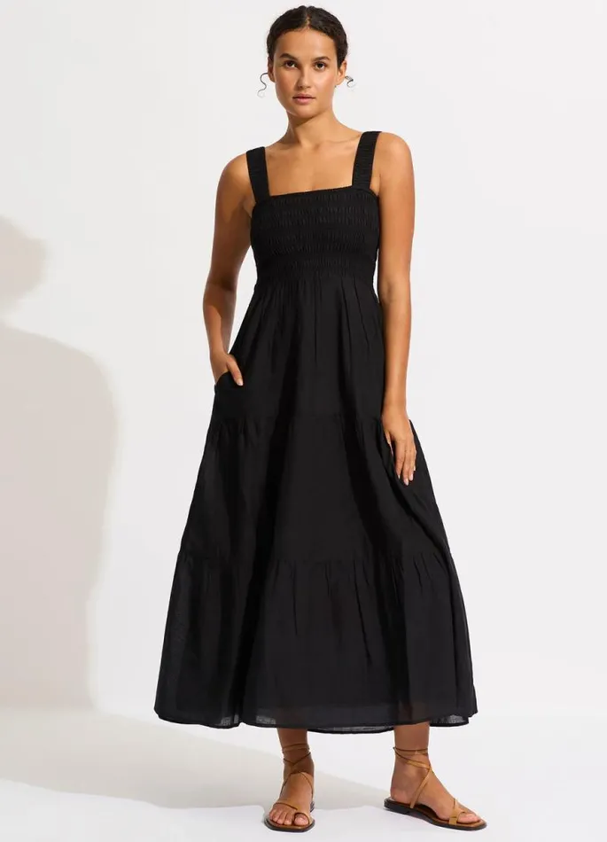 Seafolly Beach Dresses Women Faithful Midi 8211 Black