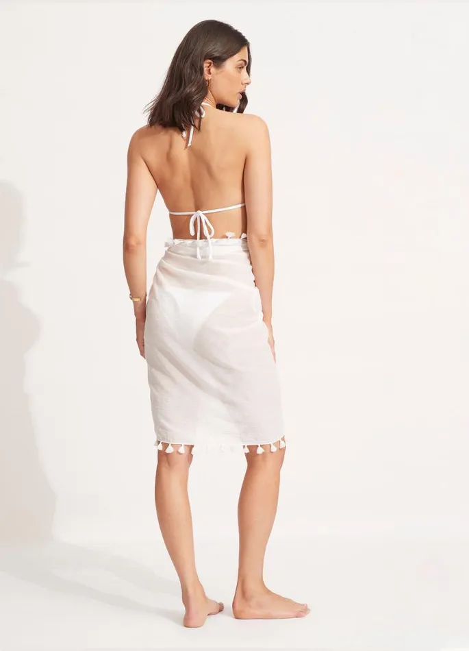 Seafolly Skirts and Sarongs Women Cotton Gauze Sarong 8211 White