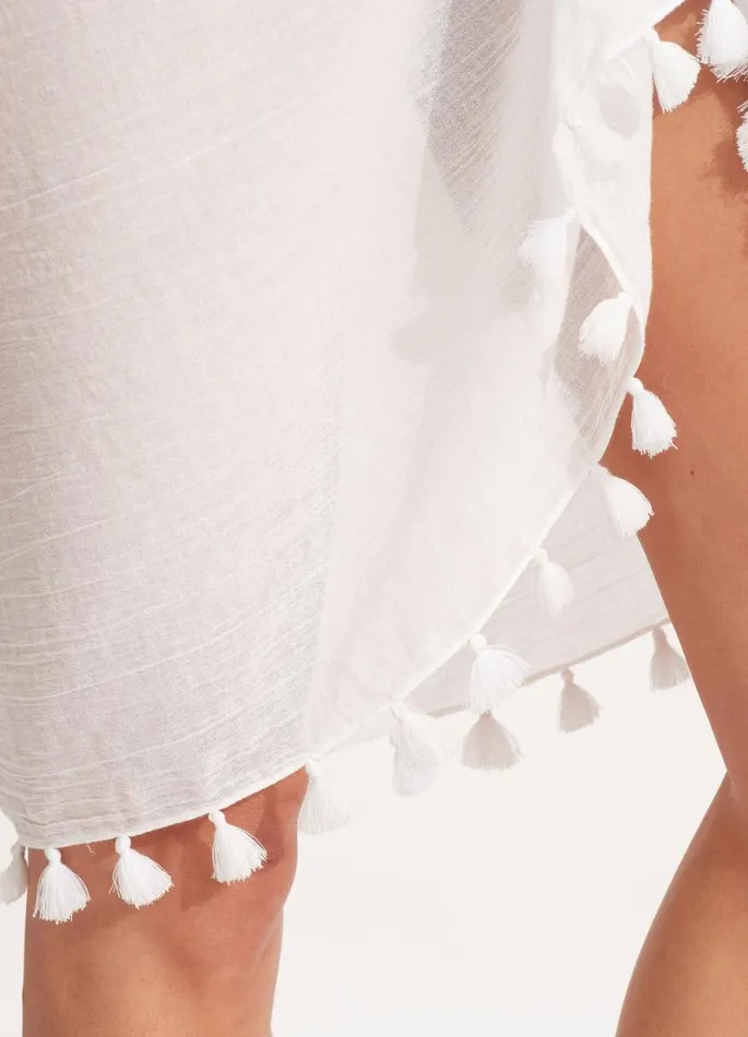 Seafolly Skirts and Sarongs Women Cotton Gauze Sarong 8211 White