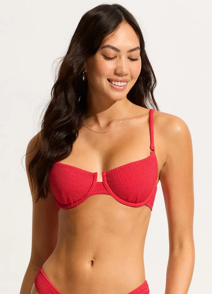 Seafolly Underwire Women Sea Dive Underwire Bikini Top 8211 Chilli Red