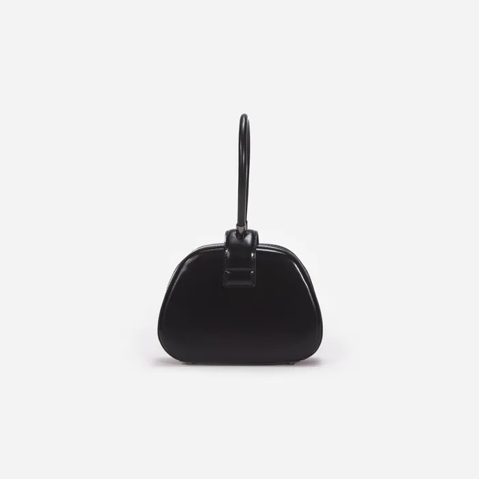 Self Portrait Handbags Women Black Leather Top Handle Mini Bag Black