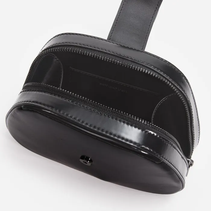 Self Portrait Handbags Women Black Leather Top Handle Mini Bag Black
