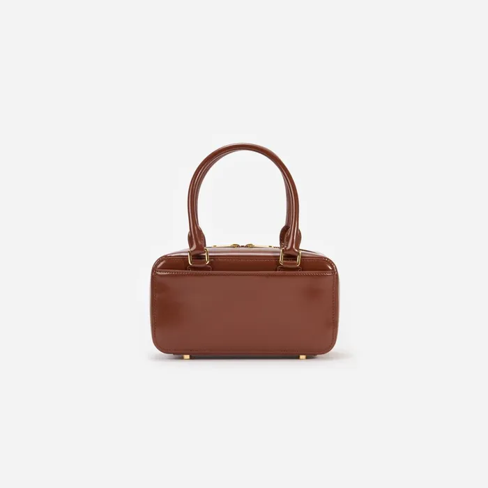 Self Portrait Handbags Women Brown Leather Mini Tote Bag