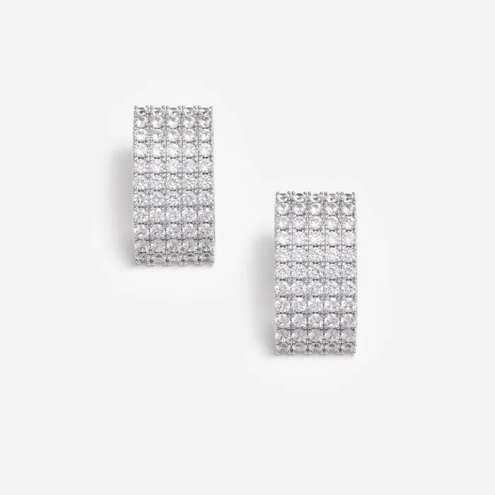 Self Portrait Jewellery Women Crystal Chainmail Earrings