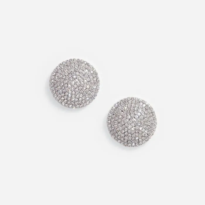 Self Portrait Jewellery Women Large Round Crystal Earrings