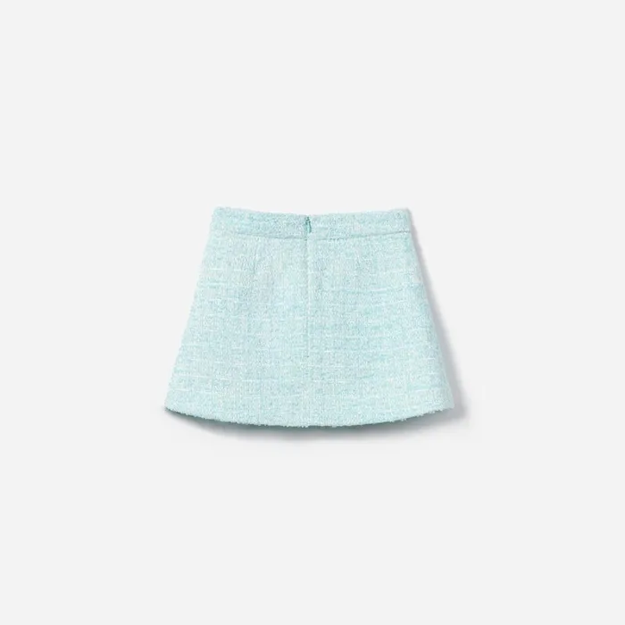 Self Portrait Kids Blue Boucle Skirt