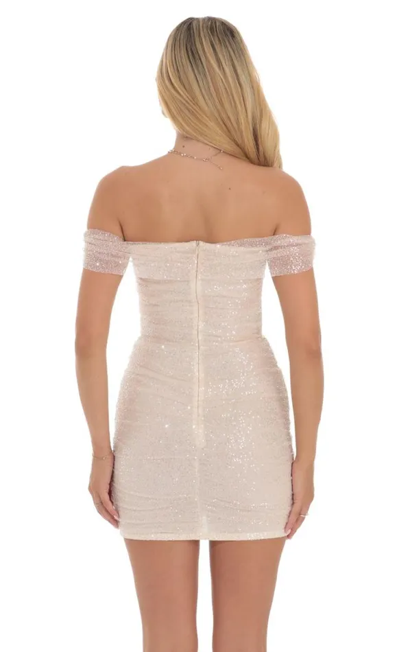 Sequin Corset Dress Cream Women LUCY IN THE SKY Mini Dresses Sequin Corset Dress Cream Women LUCY IN THE SKY Mini Dresses