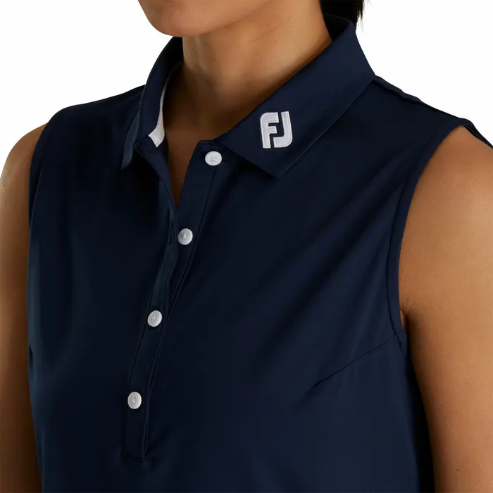 Shirts Solid Lisle Sleeveless Women 8211 FJ Tour Collar FootJoy Women