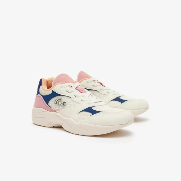 Shoes and Accessories Kids Lacoste Children039s Storm 96 Lo Vintage Sneakers Off Whtpnk 06c