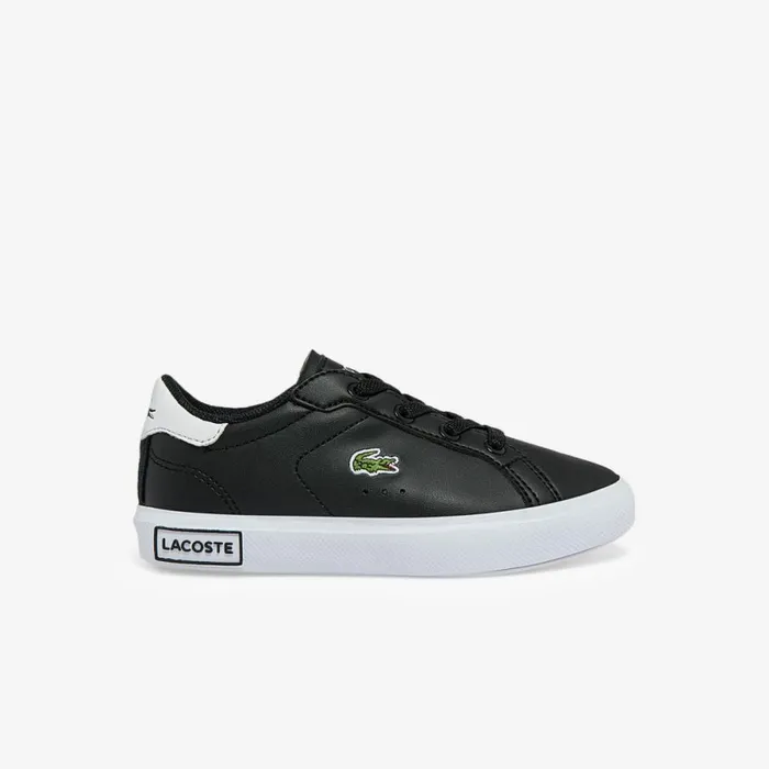 Shoes and Accessories Kids Lacoste Infants039 Powercourt Sneakers Blackwhite 312