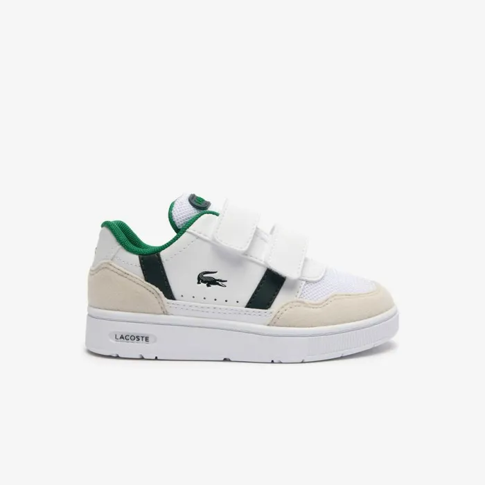 Shoes and Accessories Kids Lacoste Infants039 TClip Sneakers Whitegreen 082