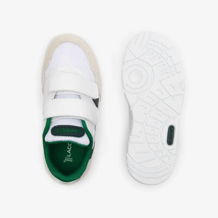 Shoes and Accessories Kids Lacoste Infants039 TClip Sneakers Whitegreen 082
