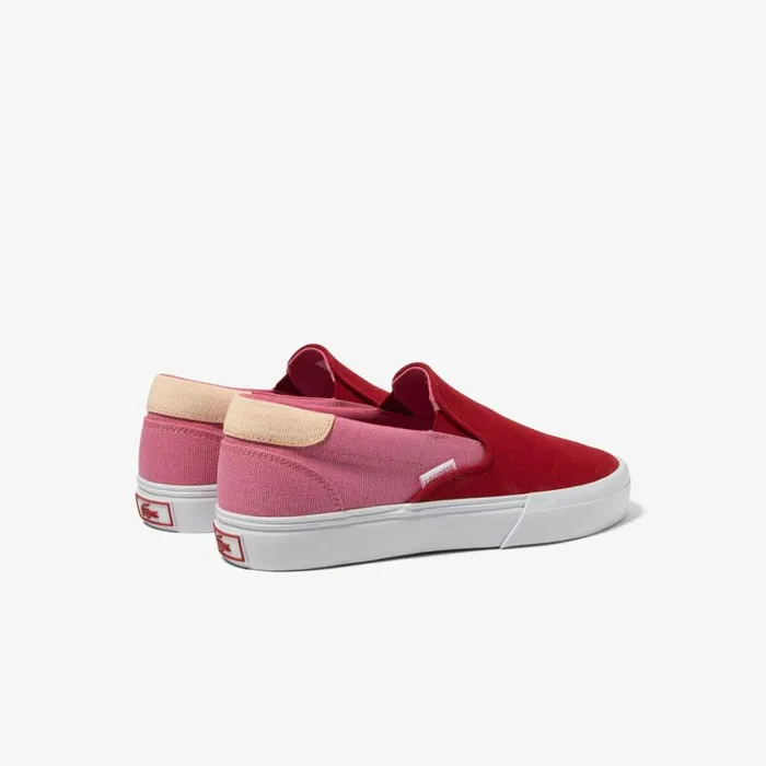 Shoes and Accessories Kids Lacoste Juniors039 Jump Serve Tricolor SlipOn Dk Redpnk P1c
