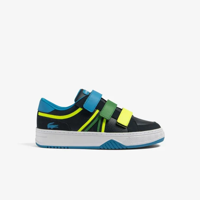 Shoes and Accessories Kids Lacoste Juniors039 L001 Tricolor Sneakers Navyblue Nv1