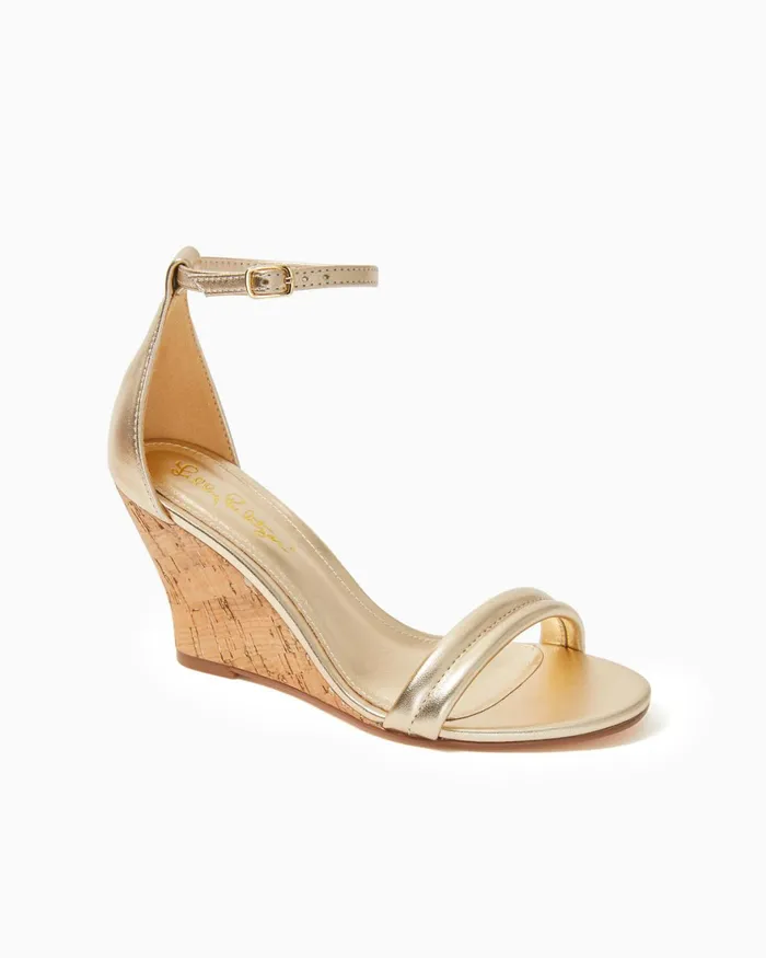 Shoes Women Lilly Pulitzer Jenna Wedge Gold Metallic Shoes Women Lilly Pulitzer Jenna Wedge Gold Metallic