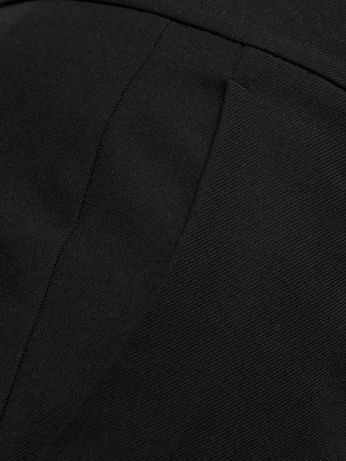Short Fluid Twill Mason Trousers Black Women Jigsaw Trousers
