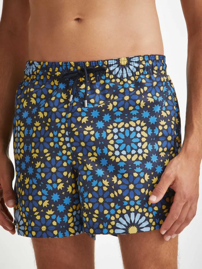 Short Length Swim Shorts Men Derek Rose Short Swim Shorts Tropez 15 Navy