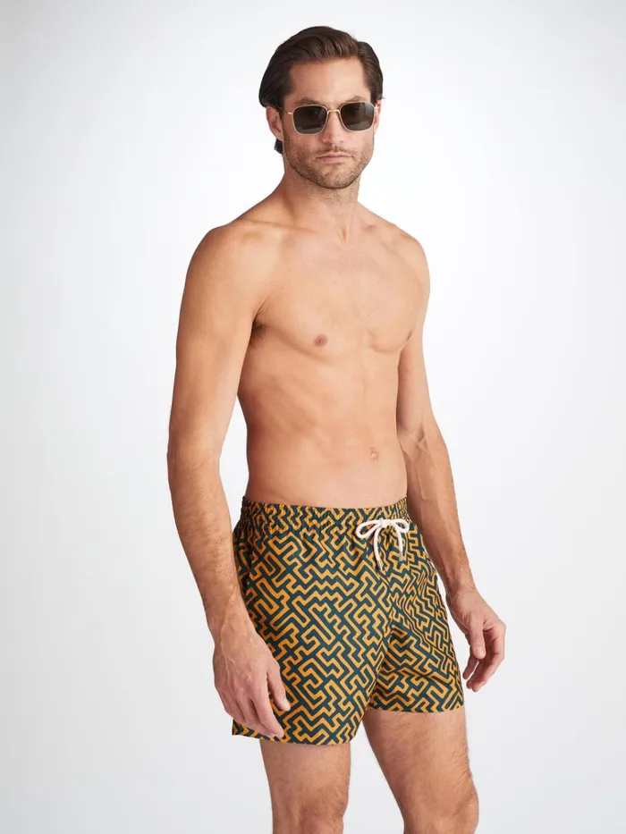 Short Length Swim Shorts Men Derek Rose Short Swim Shorts Tropez 16 Teal
