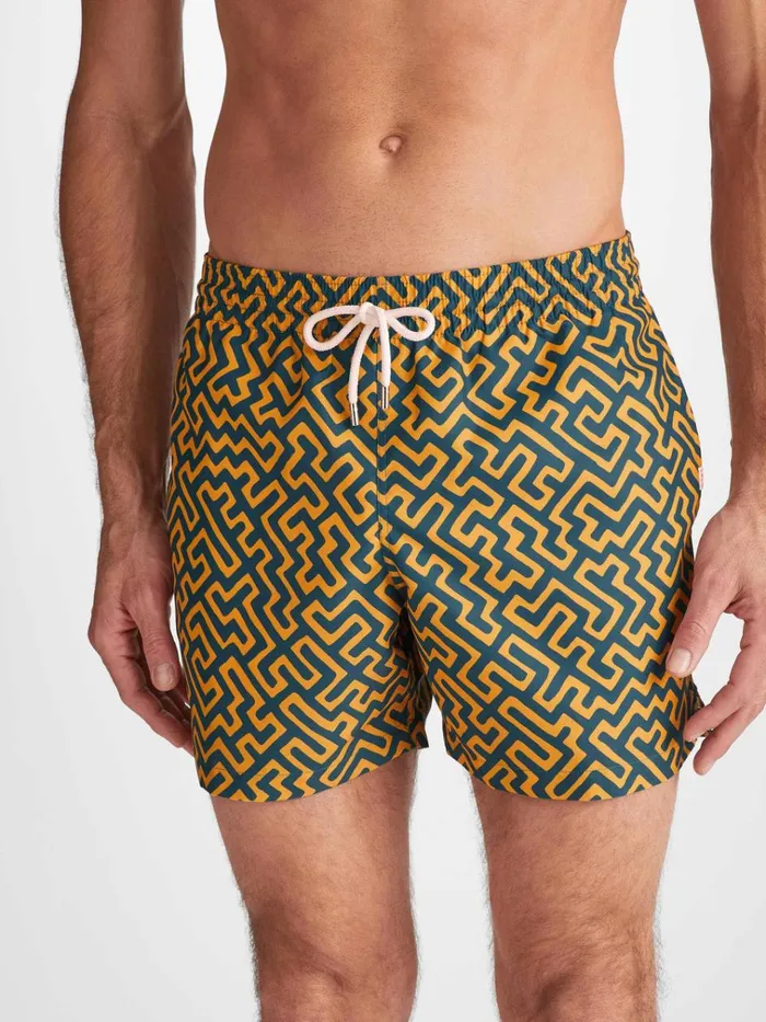 Short Length Swim Shorts Men Derek Rose Short Swim Shorts Tropez 16 Teal