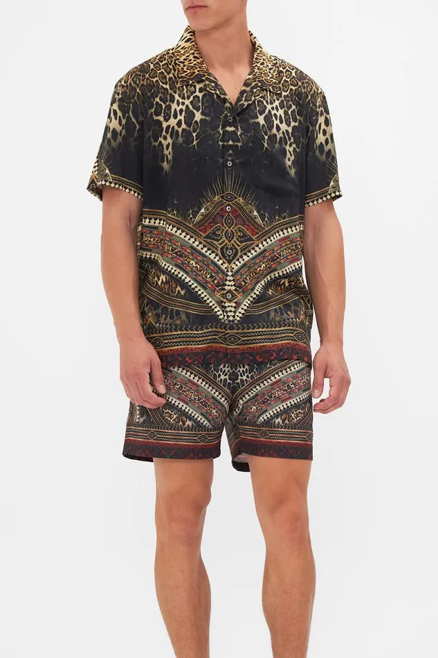 SHORT SLEEVE CAMP COLLARED SHIRT PRETTY FLY FOR THE SINAI Pretty Fly For The Sinai Mens Camilla Shirts