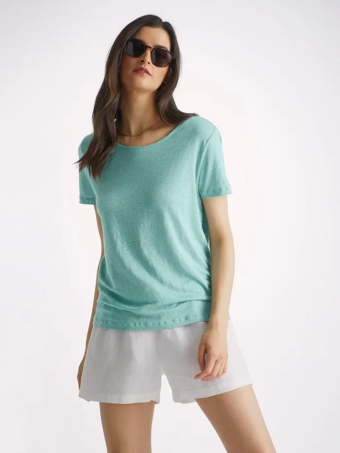 Short Sleeve TShirts Women Derek Rose TShirt Jordan Linen Soft Aqua