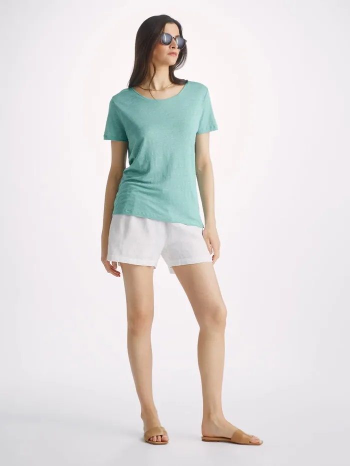 Short Sleeve TShirts Women Derek Rose TShirt Jordan Linen Soft Aqua