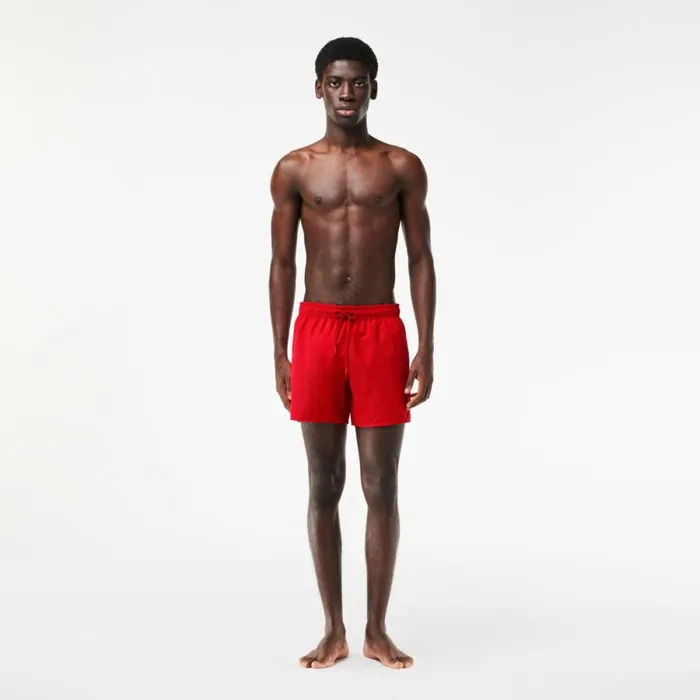 Shorts and Swim Men Lacoste Men039s Lightweight Swim Shorts Red Green 8un