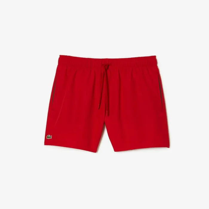 Shorts and Swim Men Lacoste Men039s Lightweight Swim Shorts Red Green 8un