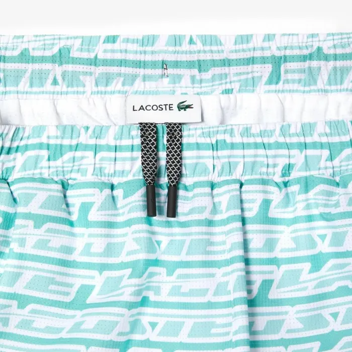 Shorts and Swim Men Lacoste Mens TwoTone Print Swim Trunks Green Light Green Cr5