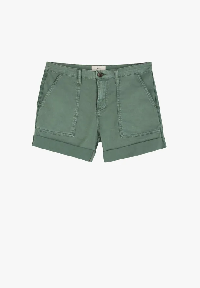 Shorts Women Hush StretchCotton Chino Shorts Washed Green