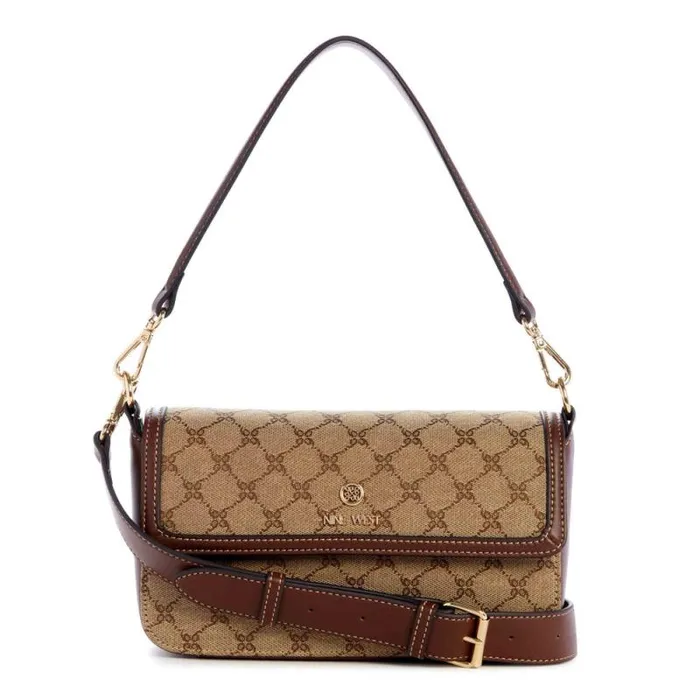 Siera Shoulder Bag Crossbody Mocha Logomahogany Women Nine West Crossbody