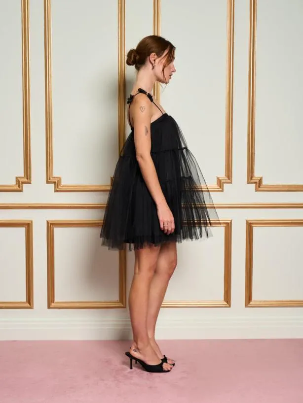 Sister Jane Dresses Womenswear DREAM Aurore Tulle Cami Dress Coal Black