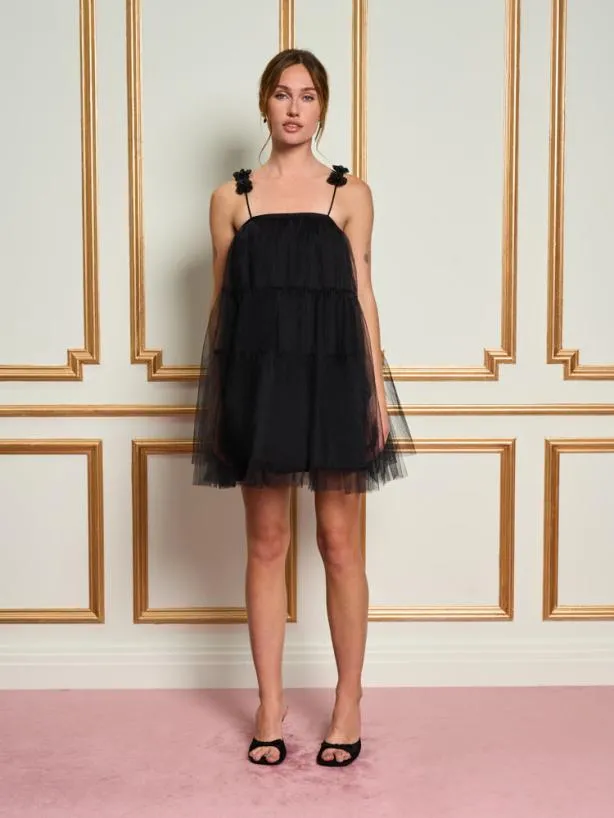 Sister Jane Dresses Womenswear DREAM Aurore Tulle Cami Dress Coal Black