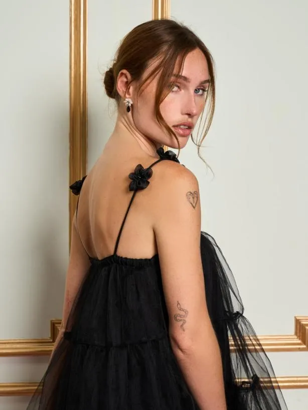Sister Jane Dresses Womenswear DREAM Aurore Tulle Cami Dress Coal Black