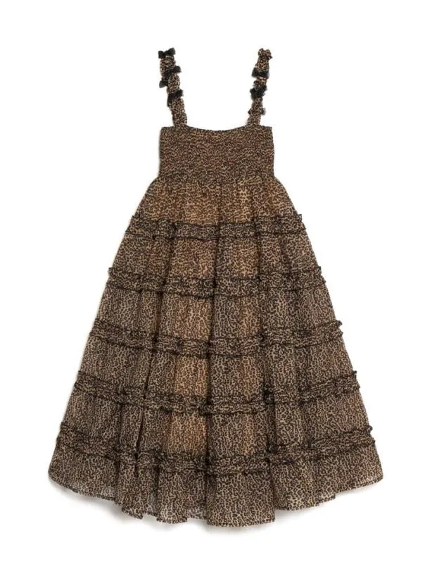 Sister Jane Dresses Womenswear Lisette Organza Midi Dress Leopard