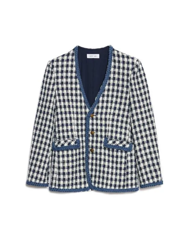 Sister Jane Jackets Menswear Anderson Tweed Jacket Navy Blue