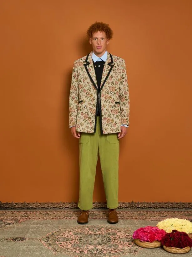Sister Jane Jackets Menswear Harlow Tapestry Blazer Tan