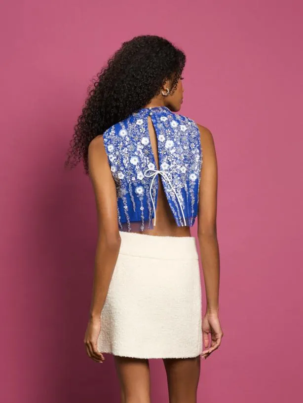 Sister Jane Tops Womenswear DREAM Flow Sequin Top Indigo Blue