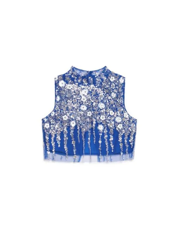 Sister Jane Tops Womenswear DREAM Flow Sequin Top Indigo Blue