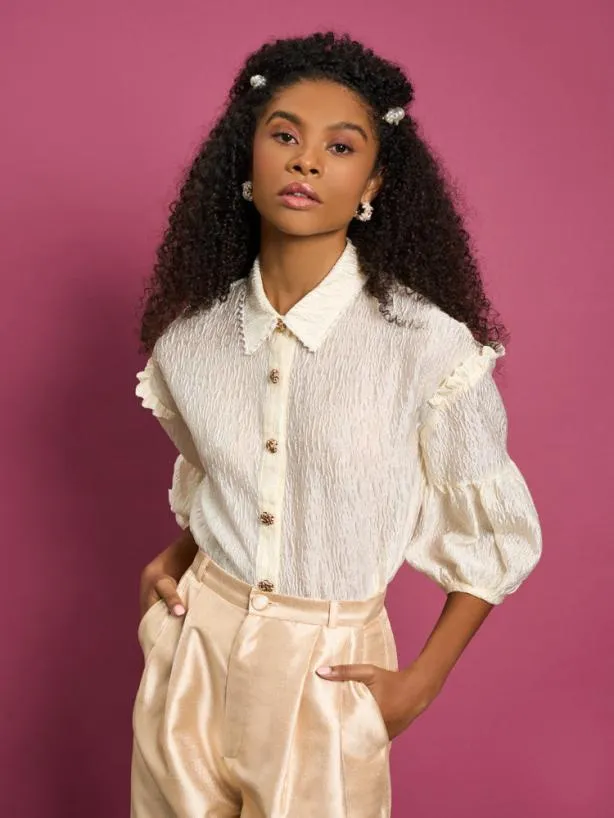 Sister Jane Tops Womenswear DREAM Ocean Charm Blouse Ivory Cream