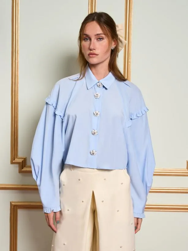 Sister Jane Tops Womenswear DREAM Renne Rose Blouse Baby Blue