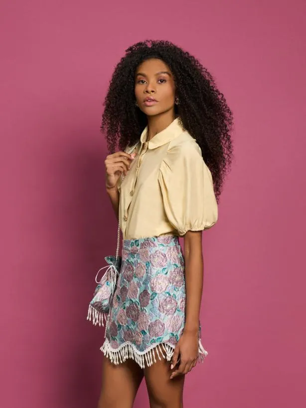 Sister Jane Tops Womenswear DREAM Sand Story Embellished Shirt Pastel Yellow